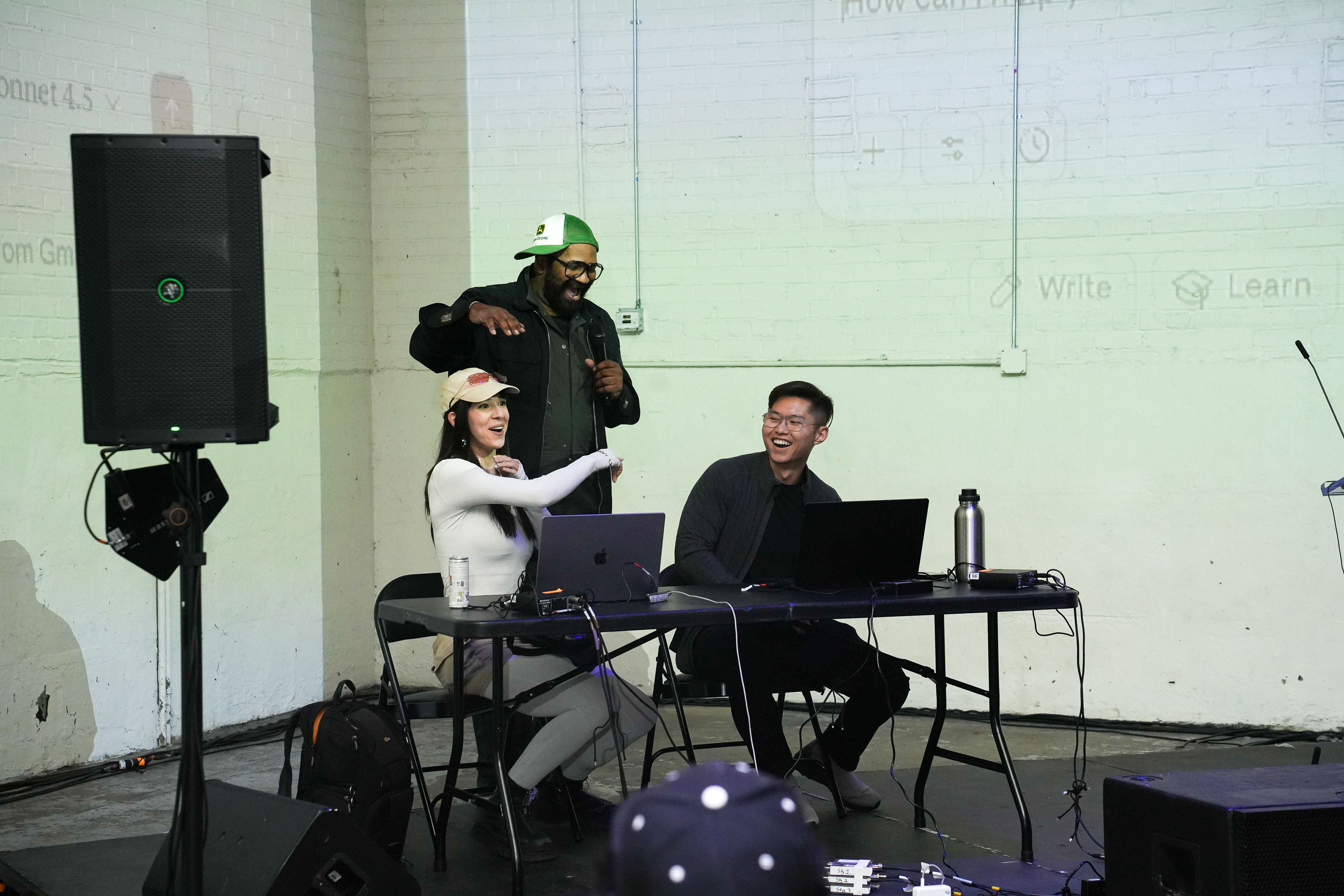 John Threat hosting Vibe Code Jam